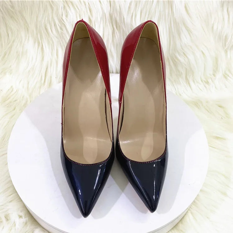 Cross-border Foreign Trade Wholesale 2026 New Gradient Color Socialite Slip-On Summer Women's High-heeled Shoes 12CM Pointed-toe