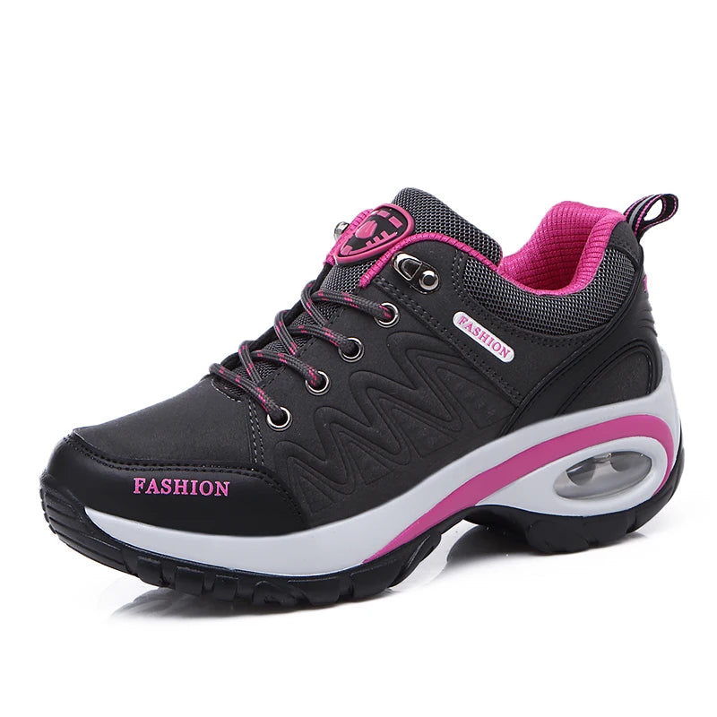 Ladies Sneakers Comfortable Breathable Platform Shoes Lace Up Female Casual Shoes for Women Outdoor Mountaineering Short Boots