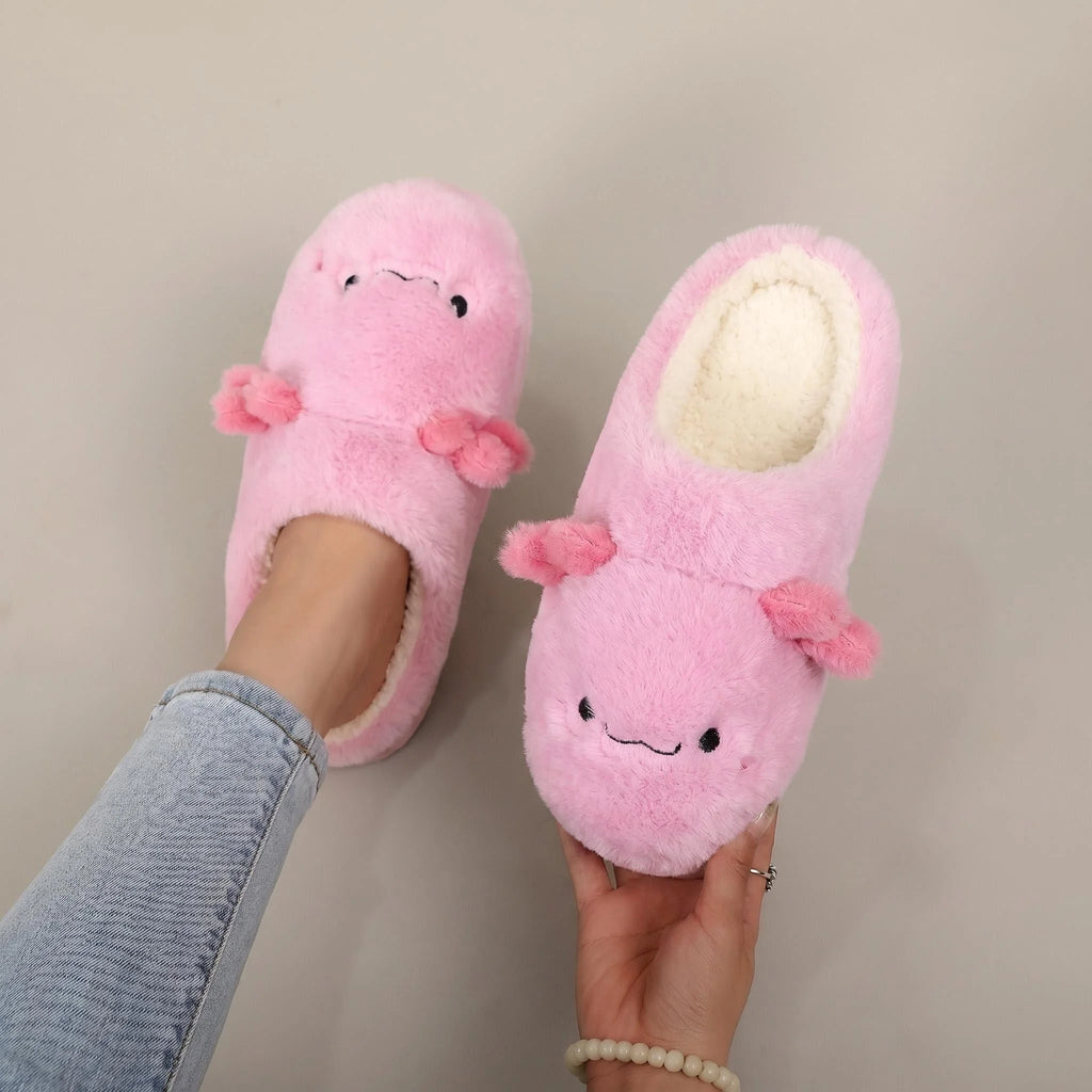 A Pair of Brown Plush Capybara Animal-Patterned Furry Home Slippers with Soft Soles, Comfortable and Warm, Non-Slip Indoor Slippers Suitable for Men and Women, Lightweight, Silent, and Comfortable Shoes, the Perfect Holiday G