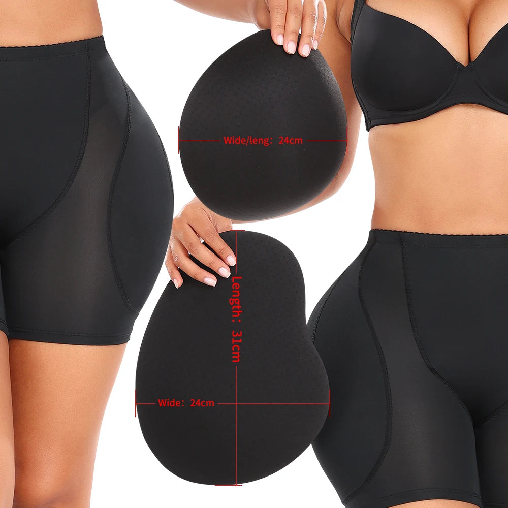 Hip Dip Pads for Women Hip Padded Underwear Butt Lifter 4 Pads Tummy Control Panty Butt Enhancer Booty Lifter Shapewear Shorts