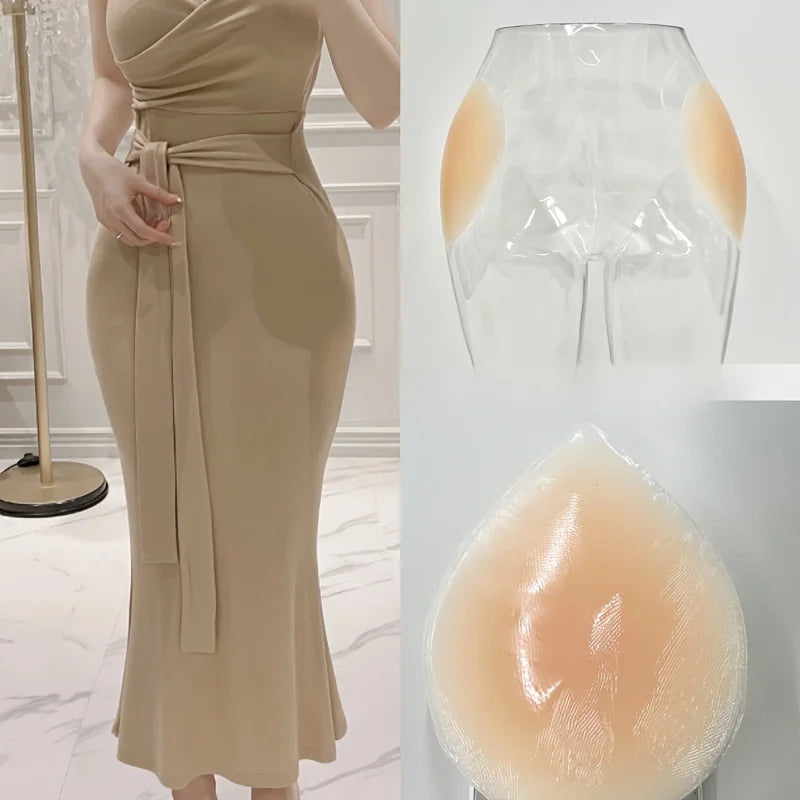Silicone Hip Sticker False Hip Width Pad Non-marking Hip Simulation Self-adhesive To Improve The Depression on Both Sides
