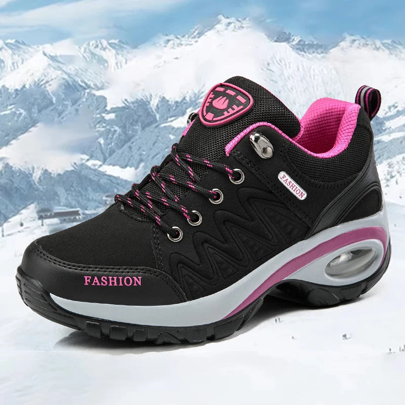 Ladies Sneakers Comfortable Breathable Platform Shoes Lace Up Female Casual Shoes for Women Outdoor Mountaineering Short Boots