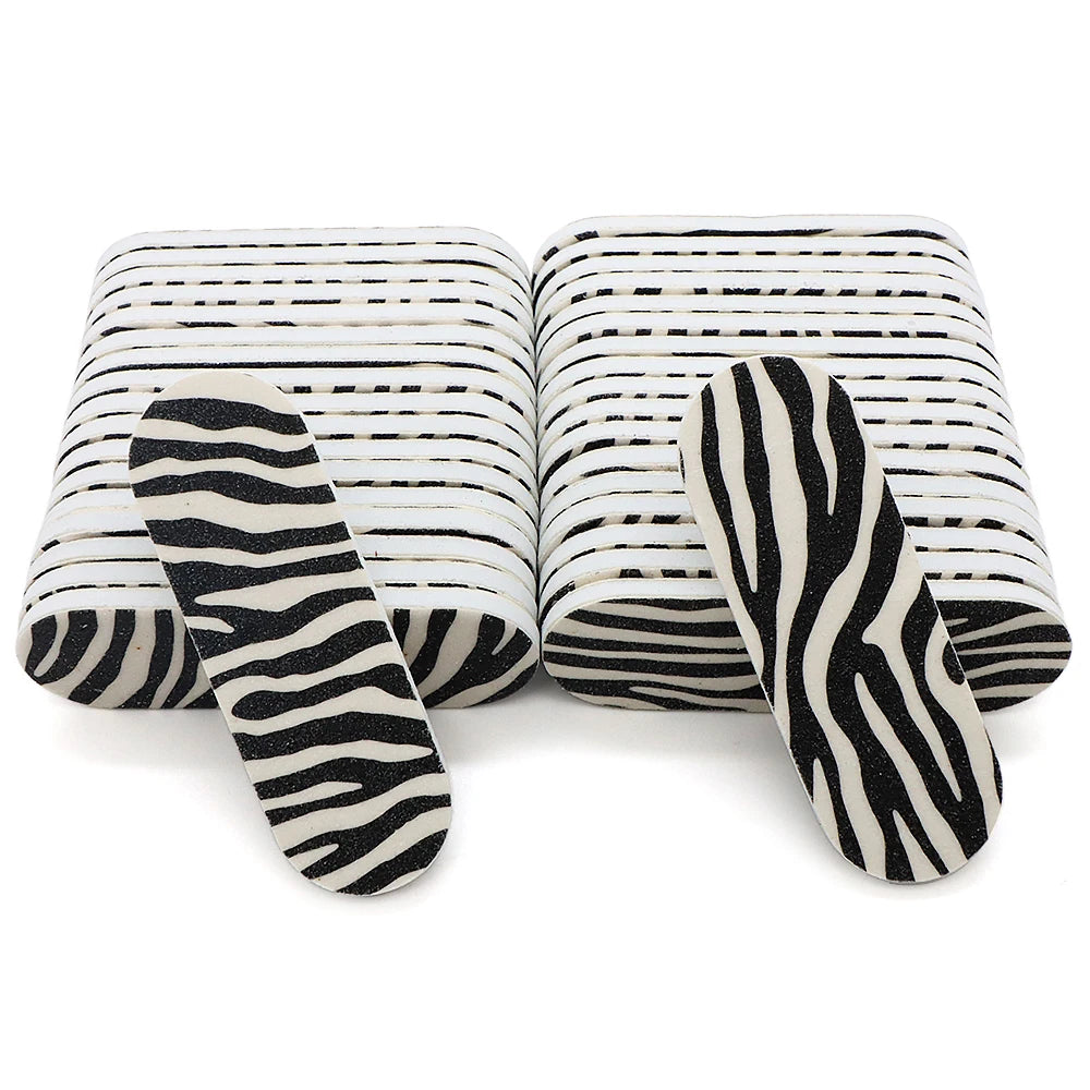 50Pcs Nail Files Double Sided Boards Mini Fingernail Files Colorful Sanding Block Gel Polishing Foam Manicure Pedicure Tool