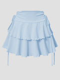 New Solid Color Skirt Women Summer Fashion Outdoor Versatile High Waist Slim Fit Elastic Waist Short Skirt Goods In Stock